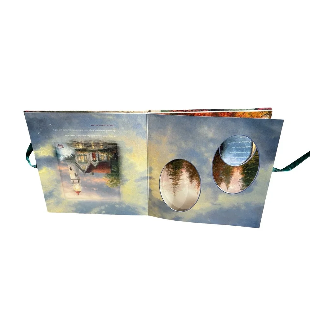 Thomas Kinkade Simpler Times Photo Album 11x11 Multicolor Landscape Art Ribbon